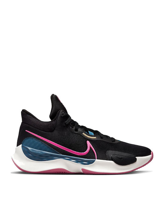 Renew Elevate III Low Basketball Shoes Black / Pinkcicle / Valerian Blue