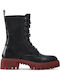 Seattle Leder Stiefeletten Damen Schwarz