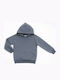 Kinder-Sweatshirt mit Kapuze und Taschen Petrol Blau