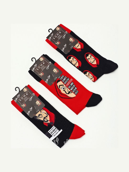 Soma Socks Bella Ciao Bărbați Șosete cu Model Multicolor 3Pachet Soma Socks Bella Ciao Bărbați Șosete cu Model Multicolor 3Pachet