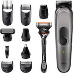 Braun All-In-One Trimmer 7 MGK7320 Rechargeable Hair Clipper Set Silver MGK7320