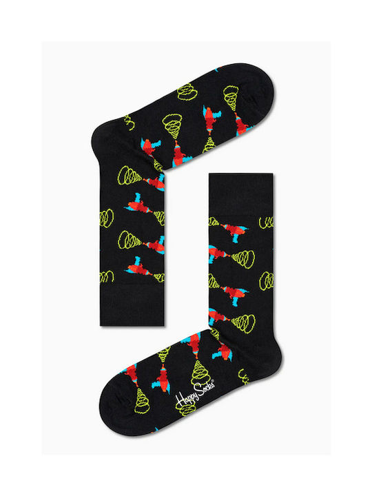 Happy Socks Lazer Quest Unisex Κάλτσες με Σχέδια Μαύρες