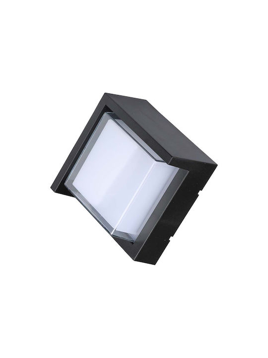 V-TAC Waterproof Wall-Mounted Outdoor Ceiling Light IP65 with Integrated LED Black