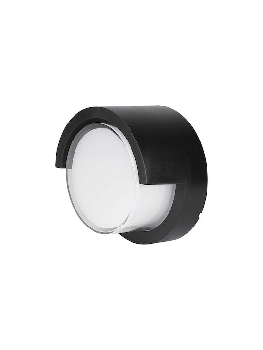 V-TAC Waterproof Wall-Mounted Outdoor Ceiling Light IP65 with Integrated LED Black