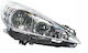 Depo Right Front Light Peugeot 308 2008-2013 H7/H1 with Motor