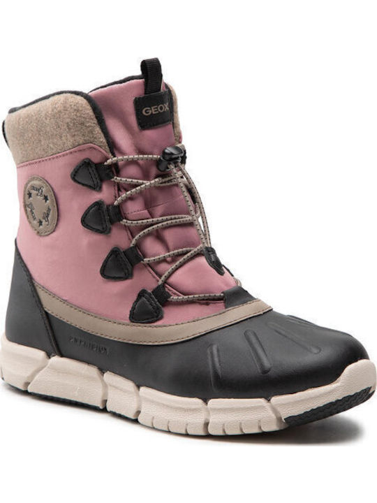 Flexyper Kinder-Schneestiefeletten mit Schnürsenkeln Rosa