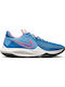 Nike Precision 6 Niedrig Basketballschuhe Dutch Blue / Pinksicle / Dark Marina Blue / Sail