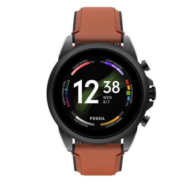Fossil Gen 6 Stainless Steel 44mm Smartwatch Brown Leather Skroutz.gr