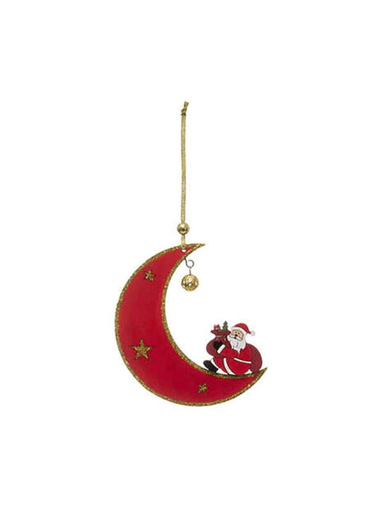 Mond Hängendes Weihnachtsbaumschmuck Mond Holz Rote 12x10x10cm