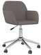 Swivel Visitor Chair with Arms & Wheels Γκρι 54x60.5x80.5cm 2pcs