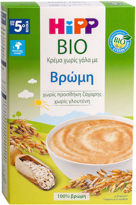 Hipp Βρεφική Κρέμα Bio Χωρίς Γάλα Με Βρώμη Χωρίς Γλουτένη για 5m+ 200gr