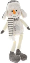 Iliadis Christmas Fabric SNowman Figure Gray 42x19cm