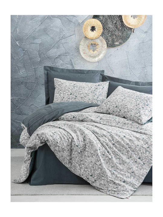 Madi Gusty Σετ Κουβερλί Υπέρδιπλο Βαμβακερό Grey 220x240cm 3τμχ