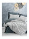 Madi Gusty Σετ Κουβερλί Υπέρδιπλο Βαμβακερό Grey 220x240cm 3τμχ