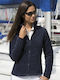 Fleece Γυναικεία Ζακέτα με Φερμουάρ σε Navy Μπλε Χρώμα