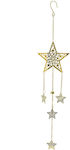 Iliadis Metal Christmas Decorative Pendant Star 15x60cm Gold