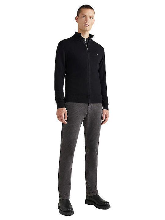 Tommy Hilfiger Men's Cardigan with Zipper Black