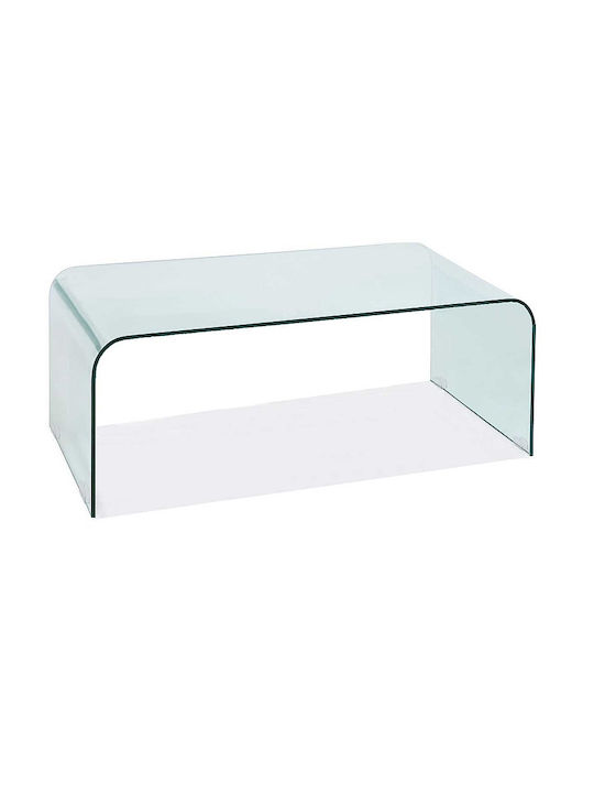 Rectangular Coffee Table Priam A Glass Transparent L120xW60xH42cm