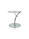 Round Side Table Muna Glass Transparent 50x50x55cm