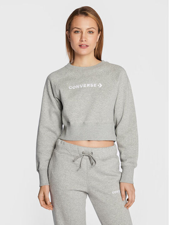 Converse Γυναικείο Φούτερ Γκρι