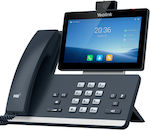 Yealink SIP-T58W με Κάμερα Verkabelt IP-Telefon mit 16 Linien in Schwarz