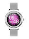 Kumi K3 Edelstahl 39mm Smartwatch mit Pulsmesser (Silber)