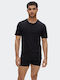 Men's Undershirts Short-sleeved in Black Color 3Pack