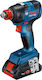 Bosch GDX 18V-200 Brushless Μπουλονόκλειδο Μπαταρίας 18V Solo με Υποδοχή 1/2" & 1/4"