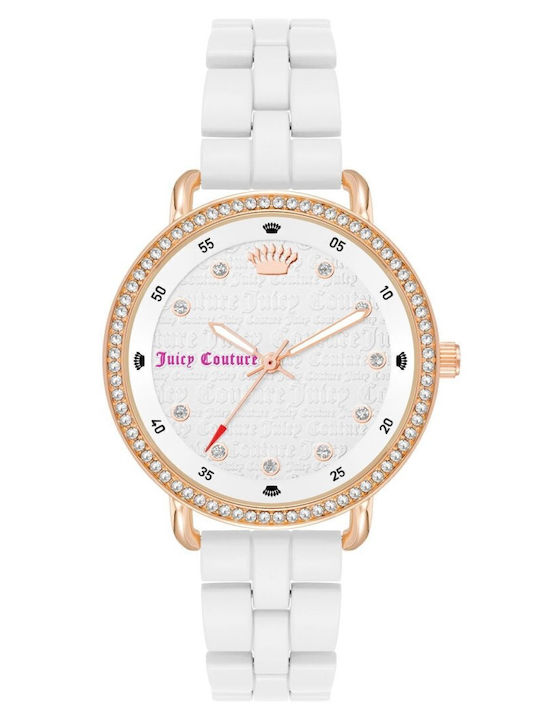 Juicy Couture Γυναικείο Ρολόι 36mm Μπαταρίας με Λευκό Μεταλλικό Μπρασελέ