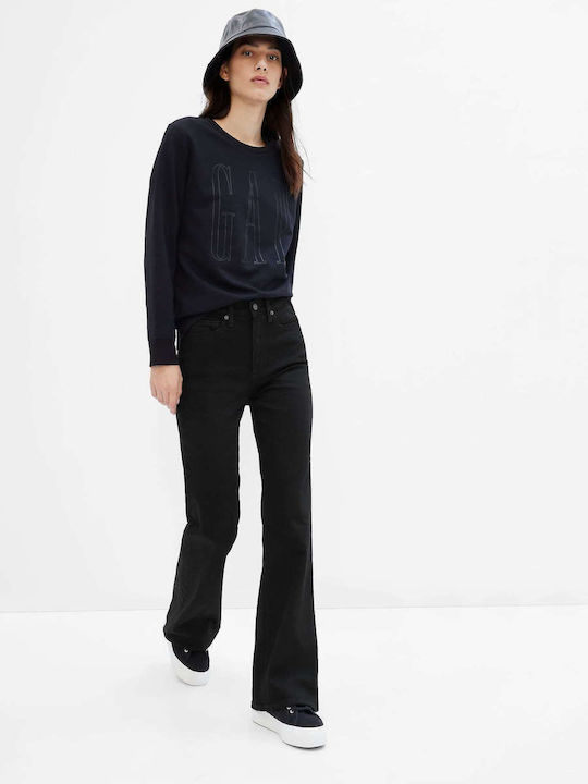 GAP '70s Women's Jean Trousers Flared Black