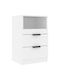 Wooden Bedside Table White 40x36x65cm