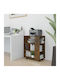vidaXL Office Storage Cabinet Wooden with Wheels Smoky Oak 60x35x75cm