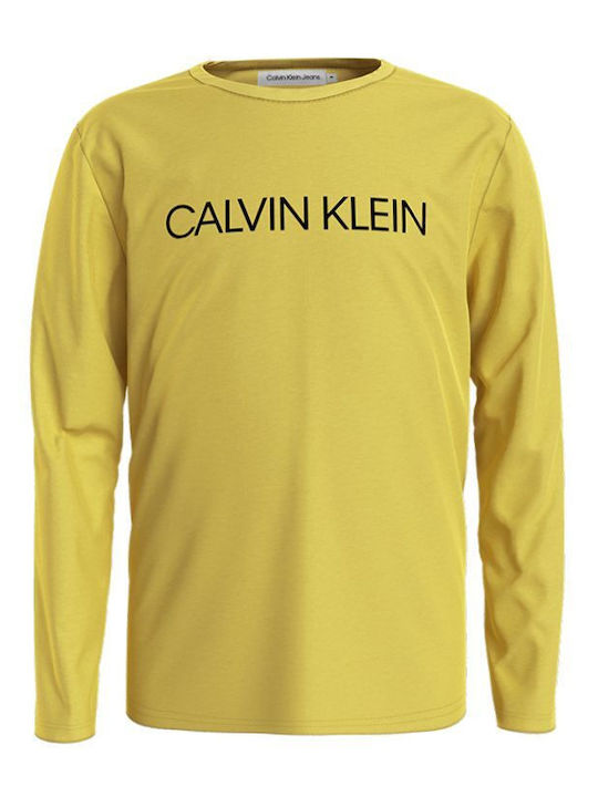 Calvin Klein Kids' Shirt Long Sleeve Yellow INS...