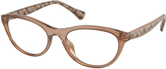 Ralph Lauren Γυναικείος Κοκκάλινος Σκελετός Γυαλιών Cat Eye σε Καφέ Χρώμα PH7143U 5750