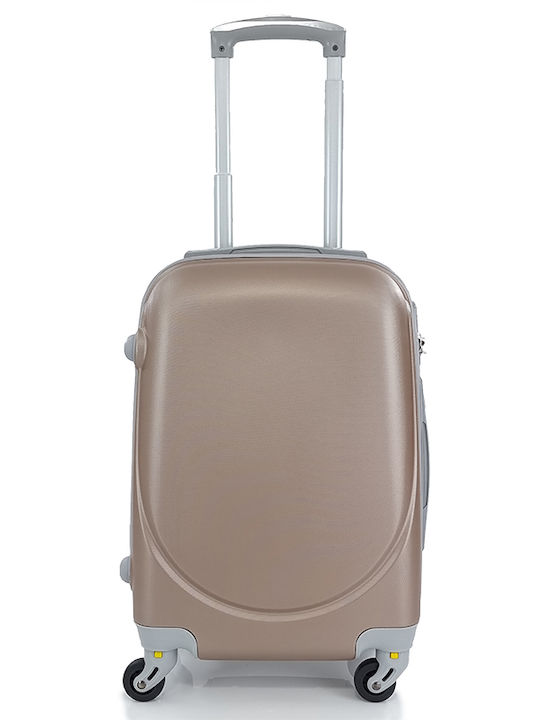 Playbags Hard Gold Cabin Travel Suitcase With 4 Wheels Height 52cm