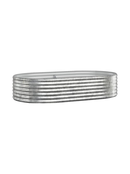 vidaXL Planter Box Metal Silver 175x100x36cm.