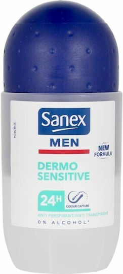 Sanex Men Dermo Sensitive 0% Alcohol Αποσμητικό 24h σε Roll-On 50ml