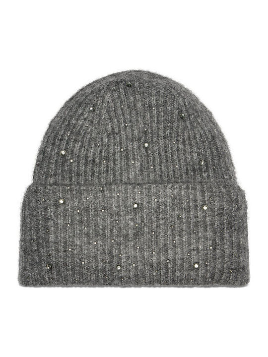 Beanie Frauen Beanie mit Rippstrick in Gray Farbe