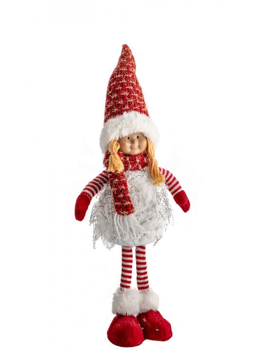 Zen Collection Christmas Fabric Elf Figure Red 42x14x8cm