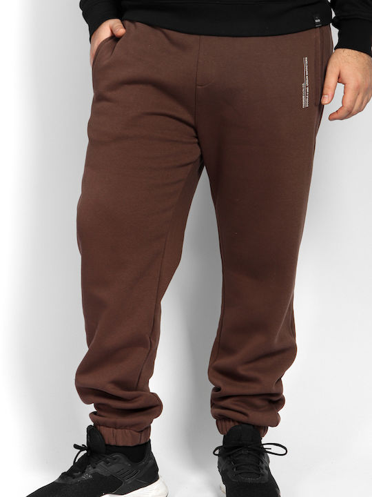 Jogginghose mit Gummizug Braun