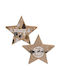 Out of the Blue Wood Christmas Decorative Hanging Star 15x2x15cm 2pcs Brown