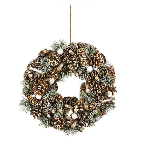 Weihnachtsdekoration Kranz mit Durchmesser 34cm. Pinecone