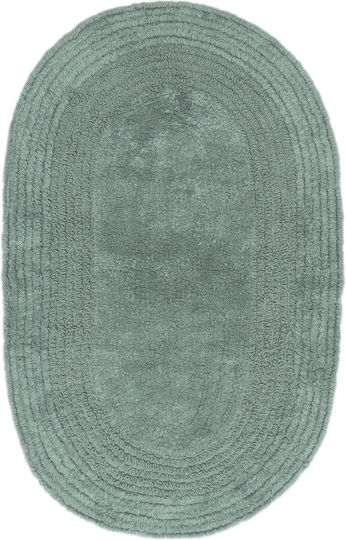Palamaiki Πατάκι Μπάνιου Βαμβακερό Οβάλ Ridge 9-100610-005 Jade 50x80εκ.