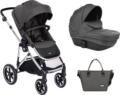 Kikka Boo Thea Adjustable 2 in 1 Baby Stroller Suitable for Newborn Dark Grey 10.6kg