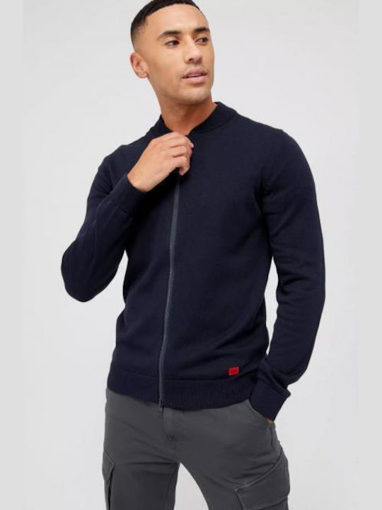 Hugo San Jaquec Herren-Strickjacke Marineblau