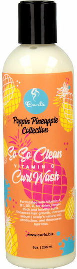 Curls Poppin Pineapple Collection So So Clean Curl Wash Балсам за Всички типове Коса 236мл