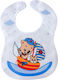 Sevi Bebe Bear Waterproof Bib Fabric with Hoop & Loop Fastener White