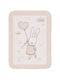Kikka Boo Κουβέρτα Κούνιας Rabbits In Love Fleece Ροζ 110x140εκ.
