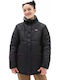 Mte Women's Short Puffer Jacket Double Sided Waterproof for Winter Black