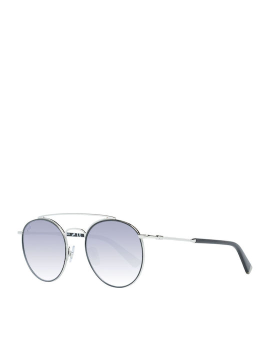 Web Men's Sunglasses with Silver Metal Frame an...